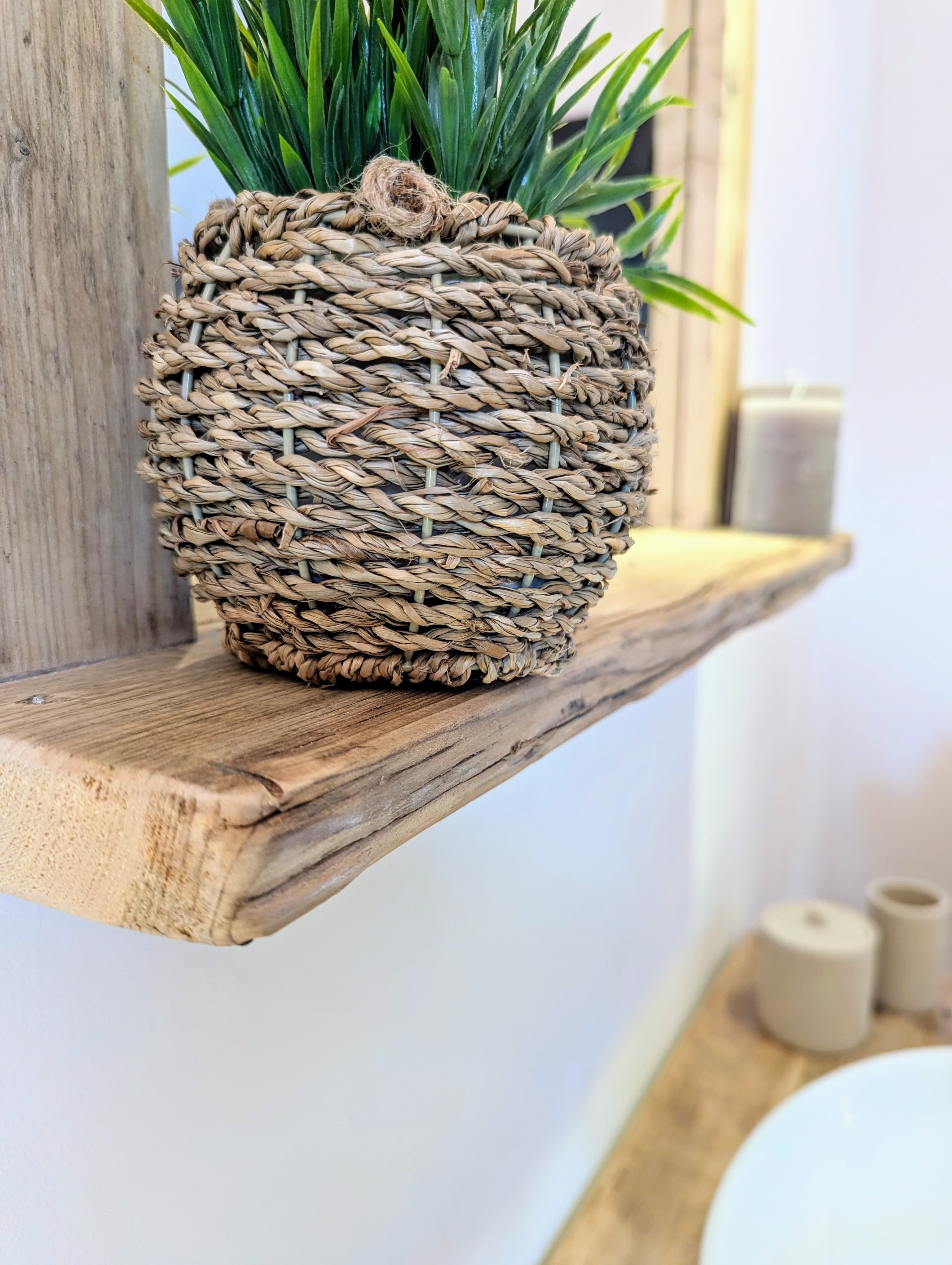 Miroir “Noé” – rustique avec rebord bougies