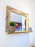 Miroir “Noé” – rustique avec rebord bougies